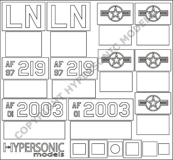 F-15E Strike Eagle Decals & Mask Set: Operation Odyssey Dawn, 1:48