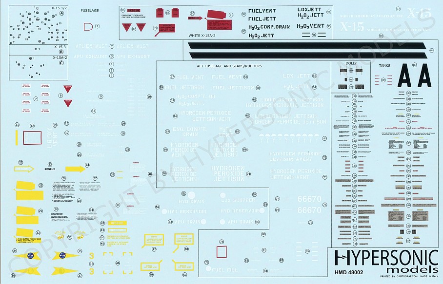 X-15 Stencils and Noseart