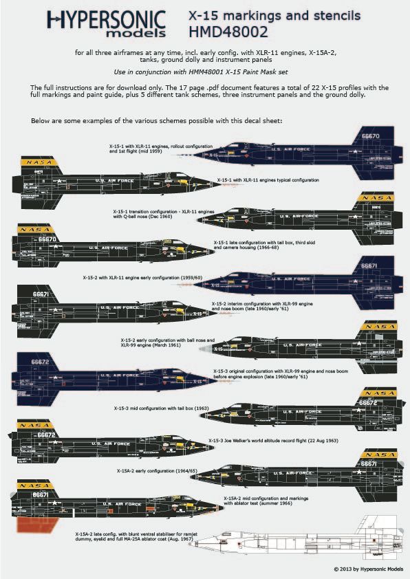 X-15 Stencils and Noseart