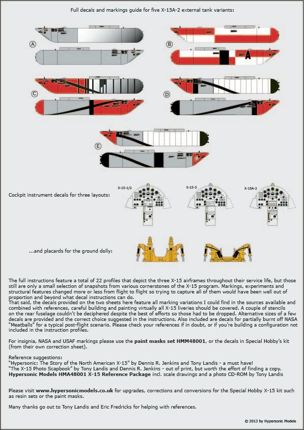 X-15 Stencils and Noseart